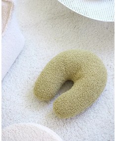 Pernă decorativă pentru copii verde cu tapițerie din țesătură bouclé U – Wigiwama