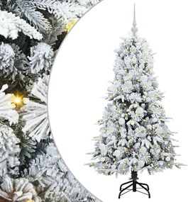 vidaXL Brad de Crăciun artificial cu ramuri articulare Alb 150 cm