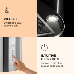 Klarstein Barella, hotă, 35 x 93 x 43 cm, recirculare, 557 m³/h, LED