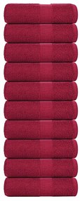 vidaXL Prosoape de baie 10 buc. FROGN Bordeaux 30x30 cm 100% bumbac