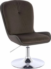 HR690N Scaun Velvet&amp;soft Piele Pu Ciocolată/Cafea Bază Cromata