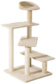 PawHut Ansamblu de joaca pentru Pisici pe mai multe niveluri cu Stalp de zgariat din Sisal, 50x50x100cm | AOSOM RO