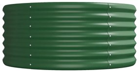 Jardiniera gradina verde 296x80x36 cm otel vopsit electrostatic 1, Verde, 296 x 80 x 36 cm
