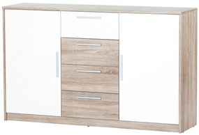 Comodă Melinne 05 (stejar sonoma 3D + alb). 1068189