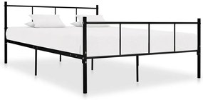 vidaXL Cadru de pat, negru, 140 x 200 cm, metal