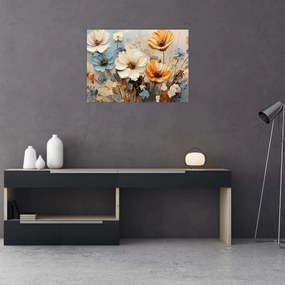 Tablou pe sticlă - Buchete, pictură (70x50 cm)