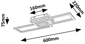 Rabalux 71393 - Plafonieră LED dimabilă RAMIN LED/30W/230V 3000-6500K + telecomandă