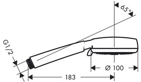 Set de dus Hansgrohe, Crometta Vario Unica, cu bara de 65 cm, 2 jeturi