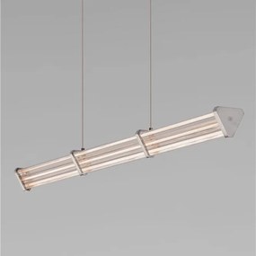 Lustra LED 3000K suspendata design liniar PHEME nickel satinat