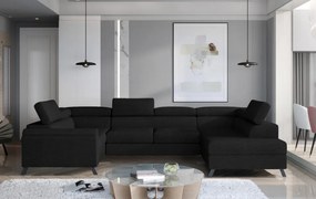 Coltar extensibil cu spatiu pentru depozitare, 330x98x200 cm, Escada R02, Eltap (Culoare: Visiniu inchis / Matt Velvet 68)