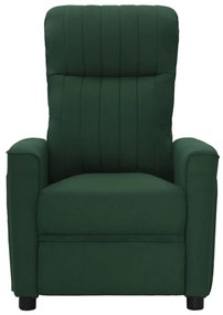 342259 vidaXL Fotoliu rabatabil, verde închis, material textil