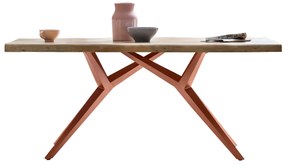 Masa dreptunghiulara cu blat din lemn de salcam Tables&amp;Co 220x100 cm maro