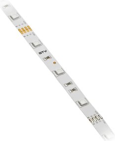 Bandă LED Flash GTV pentru mobilier, lumină RGB, 30 LED m, 450 lm m, 7,2 W m, 12V, IP20, 5 m Multicolor, 7.2 W/m, 12 V, LED Flash, 450 lm/m, 10 mm