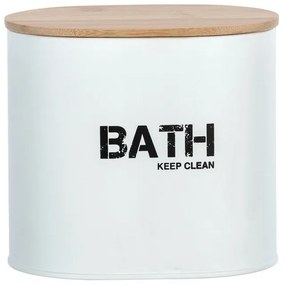 Cutie pentru baie cu capac Wenko Gara, alb