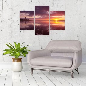 Tablou -  Plajă la apus de soare (90x60 cm)