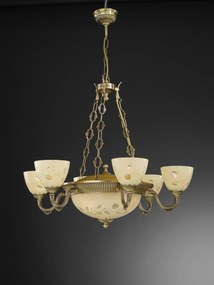Candelabru din alama 6 brate design italian 9L 6258