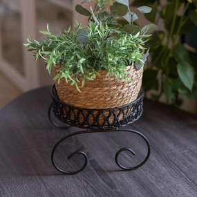 Suport pentru flori, metal, negru, RABIO