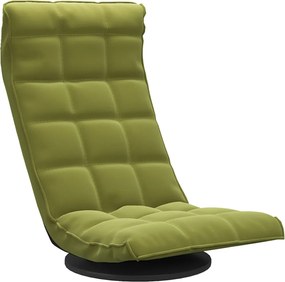 vidaXL Scaun de podea pivotant, verde deschis, catifea