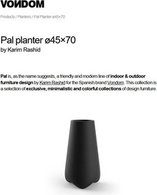 Ghiveci plante, flori design decorativ modern pentru amenajari interioare si exterioare, VLEK PLANTER 51013R Vondom