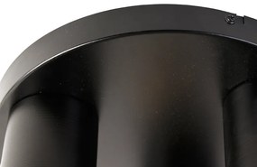 Plafoniera industriala neagra cu auriu rotund cu 3 lumini - Raspi