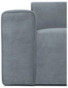 Canapea gri cu tapițerie din catifea reiată 202 cm Sting – Scandic