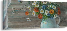 Tablou - Pictură în ulei, flori de câmp (120x50 cm)