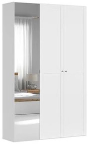 Dulap de haine Flex 23 (alb + gri) (cu oglindă). 1098240