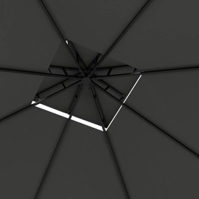 Outsunny Pavilion cort petrecere pavilion de grădină, 3 x 3 x 2, 88 m, Gri închis | Aosom Romania