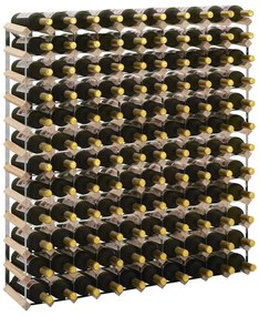 vidaXL Suport sticle de vin pentru 120 sticle, lemn masiv de pin