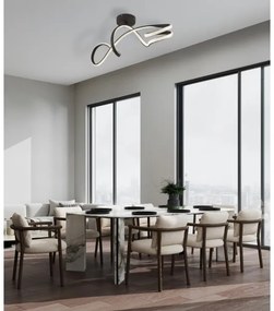 Lustră LED aplicată Globo 67341DS SWIRL LED/30W/230V negru