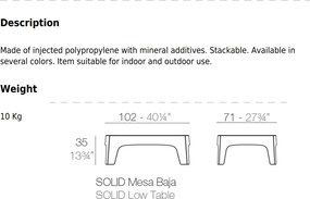 Set de 4 Masute de cafea moderne de exterior / interior design premium SOLID COFFEE TABLE Vondom
