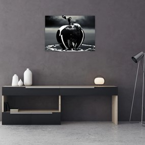 Tablou pe sticlă cu mărul negru (70x50 cm)