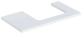 Blat pentru lavoar Geberit One cu decupaj in dreapta alb mat 90 cm