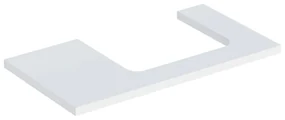 Blat pentru lavoar Geberit One cu decupaj in dreapta alb mat 90 cm