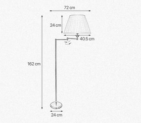 Lampadar din alama cu brat articulat Elegant