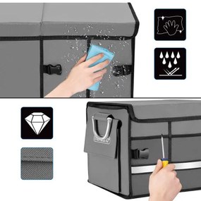 Deuba Organizator valiza gri - 60x35x30cm