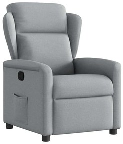 vidaXL Fotoliu rabatabil, gri deschis, material textil