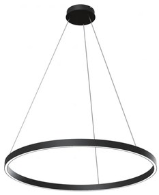 Lustra suspendata LED design tehnic, diametru:80cm, Rim negru MYMOD058PL-L42B4K