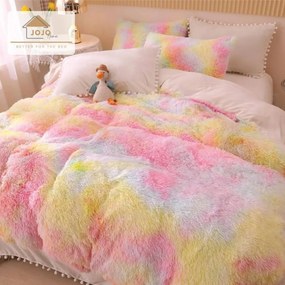 Lenjerie de pat dublu, multicolor, 6 piese, LLJ-21
