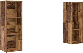 vidaXL Set comodă TV 2 pcs Lemn Vechi 107 x 35 x 37 cm Lemn compozit