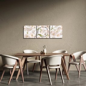 Tablou - Înflorește cu grație N⁰1 (cu ceas) (90x30 cm)