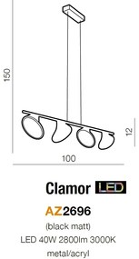 Lustra LED suspendata design modern Clamor