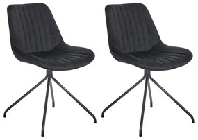 Set 2 buc scaune de sufragerie Navza (negru). 1081672