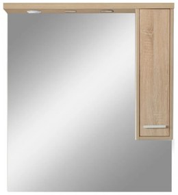 Dulap suspendat cu oglindă Nerva 85 cm, stejar Sonoma