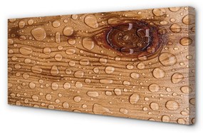Tablouri canvas Picături de apă lemn