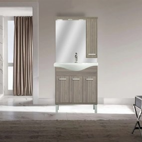 Dulap suspendat cu oglindă Nerva 75 cm, ulm Rauna