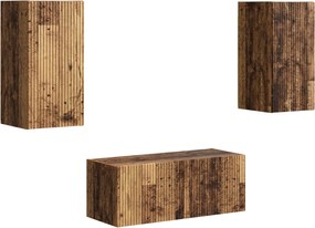 vidaXL Set comodă TV Pe perete 6 pcs Lemn vechi Lemn compozit