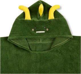Poncho pentru copii verde din bumbac Joep – Good Morning