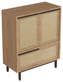 Dulap de bucătărie Onaferra 8 B (Nuc + Stejar + negru). 1106577