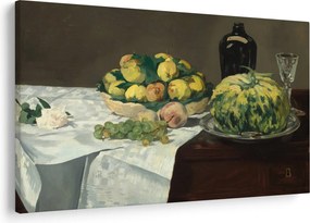 Tablou - Edouard Manet, Still Life with Melon and Peaches, reproducere (90x60 cm)